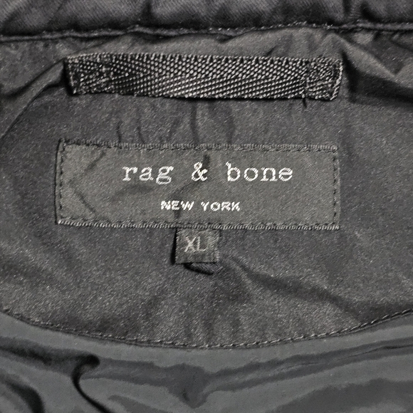 Rag & Bone Puffer Vest Black / Charcoal Wool Men's Size XL - Picture 6 of 8